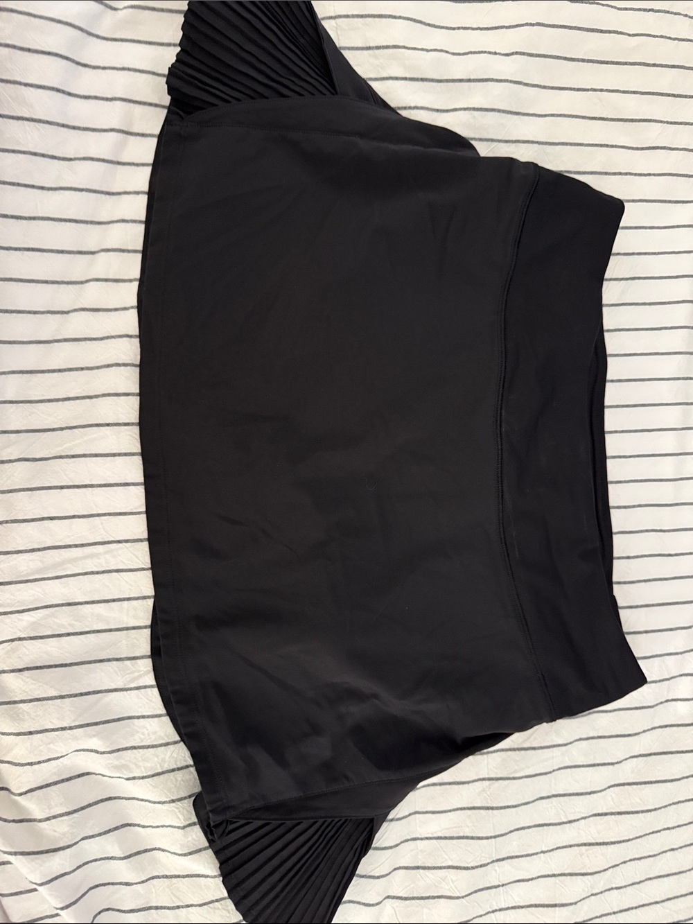 lululemon athletica Black Pleated-Hem Athletic Skort